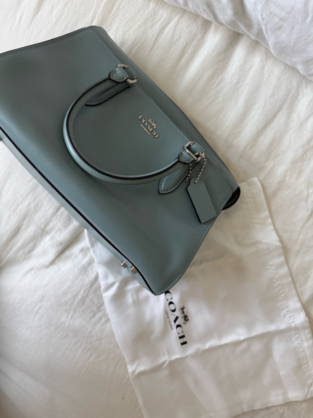 Coach Satchel in Dusty Teal Blue - Picture 7 of 7